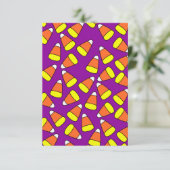 Halloween Candy Corn Invitation Kaart (Staand voorkant)