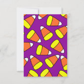 Halloween Candy Corn Invitation Kaart (Achterkant)