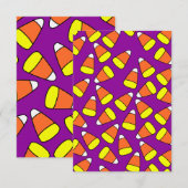 Halloween Candy Corn Invitation Kaart (Voorkant / Achterkant)