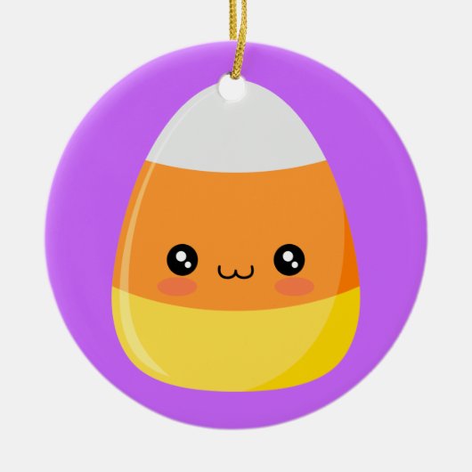 Halloween Candy Corn Keramisch Ornament (Voorkant)