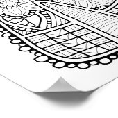 Halloween Candy Corn Kleurplaat Kunst Poster (Hoek)