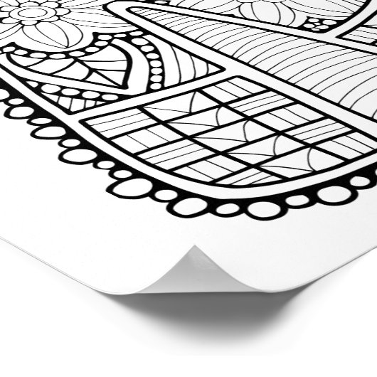 Halloween Candy Corn Kleurplaat Kunst Poster (Hoek)