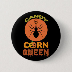 Halloween Candy Corn Koningin Verjaardag Ronde Button 5,7 Cm