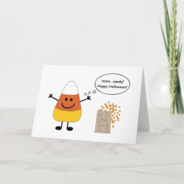 Halloween Candy Corn Man Card Kaart