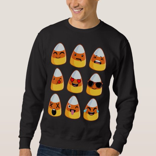 Halloween Candy Corn Mannen Vrouwen Kinderen Trui (Voorkant)