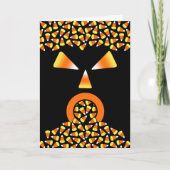 Halloween Candy Corn Monster Eating Sweets Kaart (Voorkant)