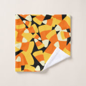Halloween Candy Corn Naadloos Patroon Bad Handdoek (Wasdoekje)