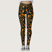 Halloween Candy Corn Novelty Print Leggings (Voorkant)