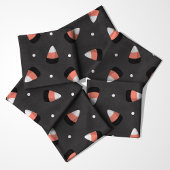 Halloween Candy Corn op zwart patroon Stof