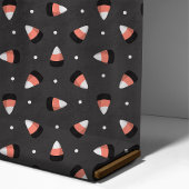 Halloween Candy Corn op zwart patroon Stof