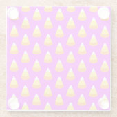 Halloween - Candy Corn Paars Glazen Onderzetter (Achterkant)