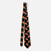 Halloween Candy Corn Patroon Stropdas (Achterkant)