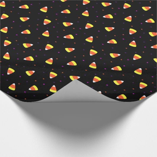 Halloween Candy Corn Pattern Cadeaupapier (Hoek)