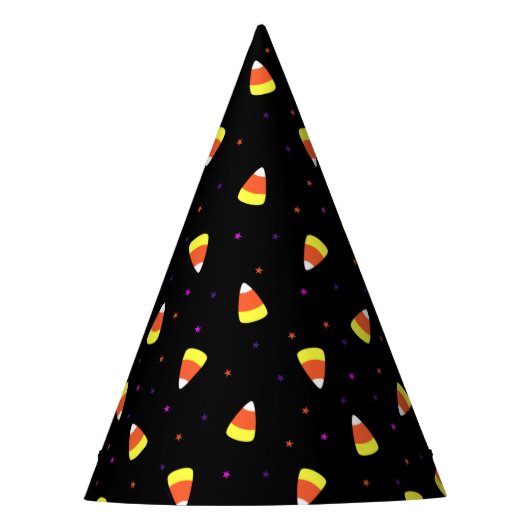 Halloween Candy Corn Pattern Feesthoedjes (Voorkant)