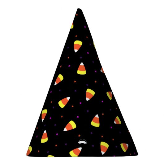 Halloween Candy Corn Pattern Feesthoedjes (Rechts)
