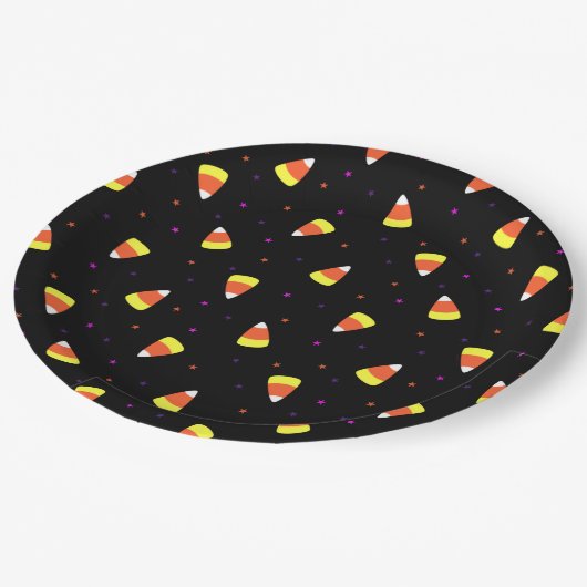 Halloween Candy Corn Pattern Papieren Bordje (Gekanteld)