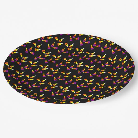 Halloween Candy Corn Pattern Papieren Bordje (Gekanteld)