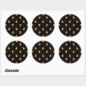 Halloween Candy Corn Pattern Ronde Sticker (Vel)