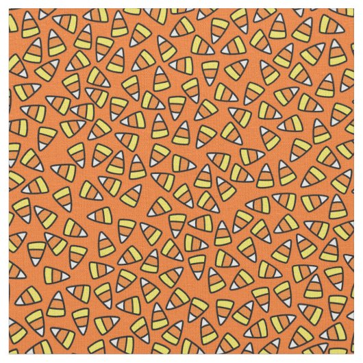 Halloween Candy Corn Pattern Stof (Close Up)