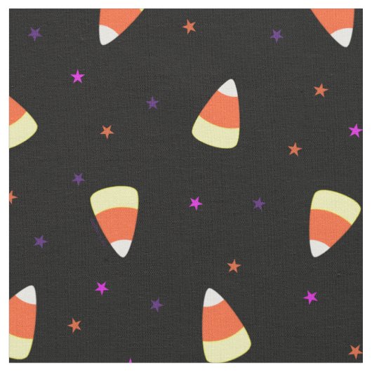 Halloween Candy Corn Pattern Stof (Close Up)