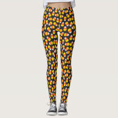 Halloween Candy Corn Patterned Leggings (Voorkant)