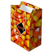 Halloween Candy Corn Personalize Medium Cadeauzakje (Voorkant Gekanteld)
