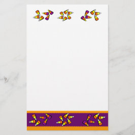 Halloween Candy Corn Plain Stationery Briefpapier