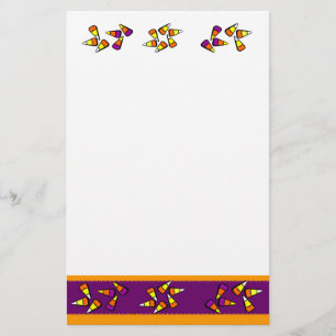 Halloween Candy Corn Plain Stationery Briefpapier