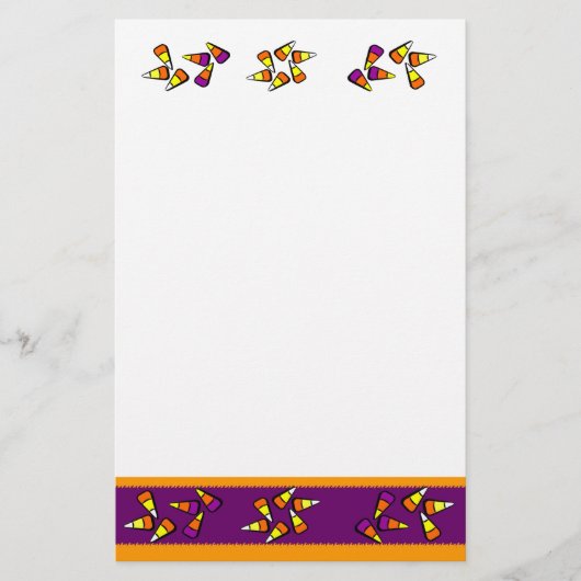 Halloween Candy Corn Plain Stationery Briefpapier (Voorkant)