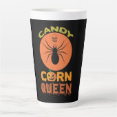 Halloween Candy Corn Queen Birthday Latte Mok (Voorkant)