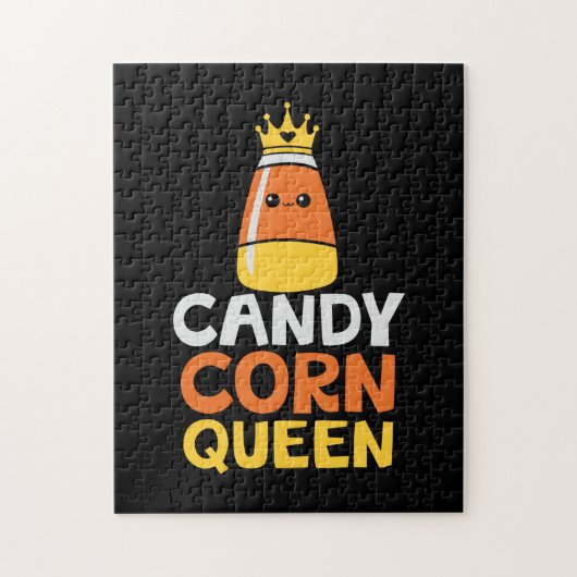 Halloween Candy Corn Queen Crown Cute Birthday Legpuzzel (Verticaal)