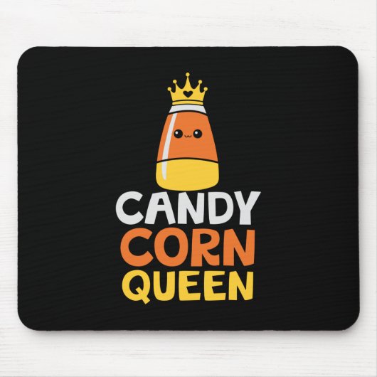 Halloween Candy Corn Queen Crown Cute Birthday Muismat (Voorkant)