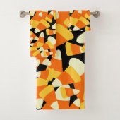 Halloween Candy Corn Seamless Pattern Bad Handdoek (Insitu)
