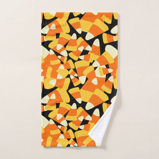 Halloween Candy Corn Seamless Pattern Bad Handdoek (Handdoek)