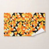 Halloween Candy Corn Seamless Pattern Bad Handdoek (Handdoek)