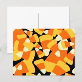 Halloween Candy Corn Seamless Pattern Briefkaart