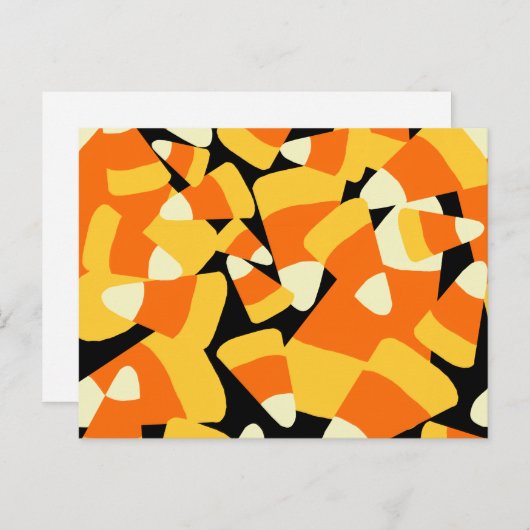 Halloween Candy Corn Seamless Pattern Briefkaart (Voorkant / Achterkant)