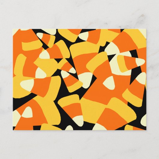 Halloween Candy Corn Seamless Pattern Briefkaart (Voorkant)
