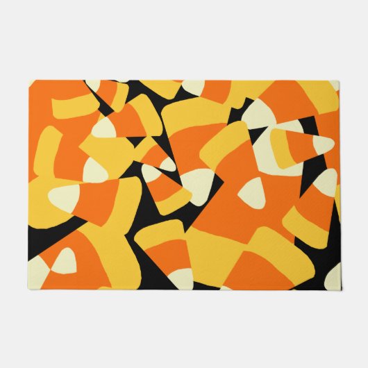 Halloween Candy Corn Seamless Pattern Deurmat (Voorkant)