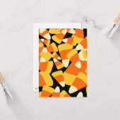 Halloween Candy Corn Seamless Pattern Kaart (Voorkant / Achterkant in situ)