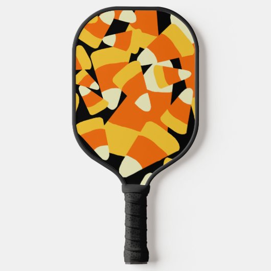 Halloween Candy Corn Seamless Pattern Pickleball Paddle (Voorkant)