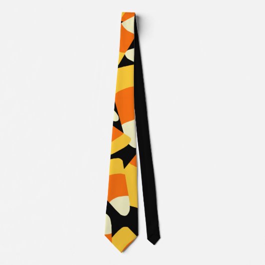 Halloween Candy Corn Seamless Pattern Stropdas (Voorkant)