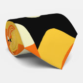 Halloween Candy Corn Seamless Pattern Stropdas (Opgerold)