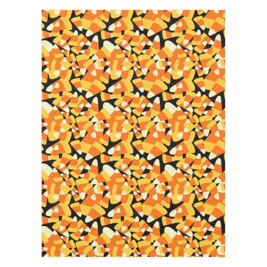 Halloween Candy Corn Seamless Pattern Tafelkleed (Voorkant)