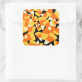 Halloween Candy Corn Seamless Pattern Vierkante Sticker (Tas)