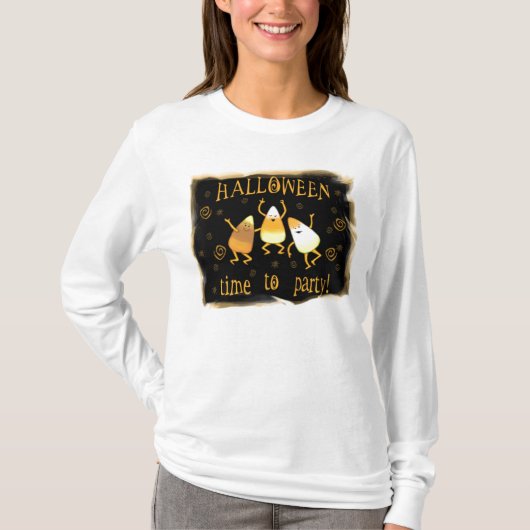 Halloween Candy Corn T-Shirt (Voorkant)