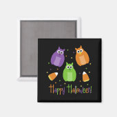 Halloween Candy Corn Uilen Magnet (Voorkant / Achterkant)