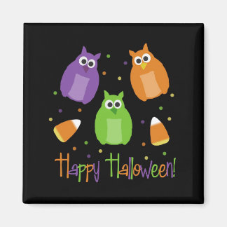 Halloween Candy Corn Uilen Magnet
