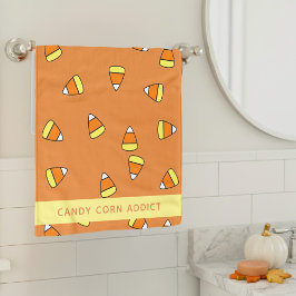 Halloween Candy Corn Verslaafd Sinaasappel Handdoe Handdoek