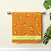 Halloween Candy Corn Verslaafd Sinaasappel Handdoe Handdoek